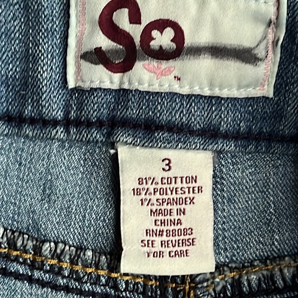 Denim Micro Mini Skirt Size 3 Spandex Distressed - Picture 12 of 12